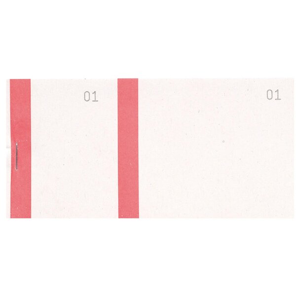 Bloc Vendeur À Bande Couleur 100 Feuillets Double Numérotage - Format 6  6x13 5 Cm - Rouge - X 50 - Exacompta
