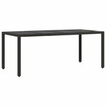 vidaXL Ensemble de salle à manger pour jardin 7 Pièces Noir Poly rotin