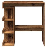 vidaXL Table de bar étagère de rangement vieux bois 100 x 48 x 101 5cm