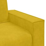 vidaXL Canapé à 3 places Jaune 220x78x84 cm Velours