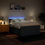 vidaXL Sommier à lattes de lit avec matelas Bleu 160x200 cm Tissu
