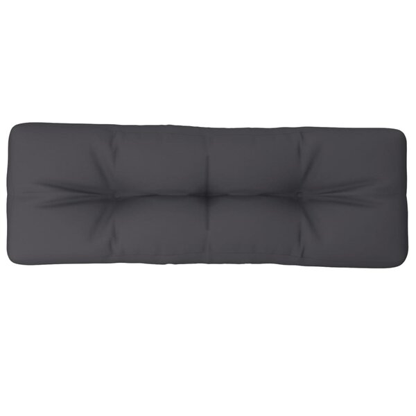 vidaXL Coussin de palette anthracite 120x40x12 cm tissu