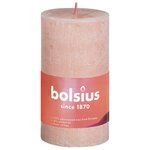 Bolsius bougies pilier rustiques shine 8 pièces 100x50 mm rose brumeux