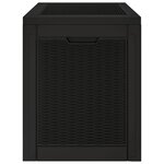 vidaXL Boîte de stockage de jardin noir 55 5x43x53 cm polypropylène