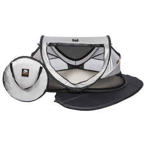 DERYAN Lit d'enfant de voyage avec moustiquaire Luxe Argenté