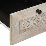 vidaXL Meuble TV Blanc 100 x 33 x 46 cm bois de manguier massif