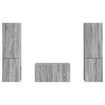 vidaXL Ensemble meuble TV 5 Pièces Gris Sonoma Bois d'ingénierie