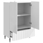 vidaXL Buffet Blanc brillant 66 x 34 5 x 97 cm Bois d'ingénierie
