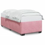 vidaXL Cadre de lit Rose 90x190 cm Velours