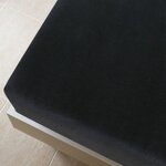 vidaXL Draps-housses Jersey 2 Pièces Noir 90x200 cm Coton