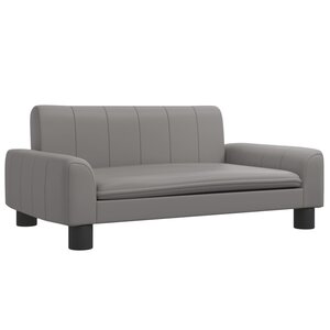 vidaXL Canapé pour enfants gris 70x45x30 cm similicuir