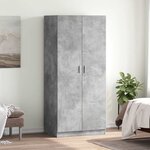 vidaXL Garde-robe Gris béton 80x52x180 cm Bois d’ingénierie
