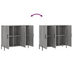 vidaXL Buffet sonoma gris 90x34x80 cm bois d'ingénierie