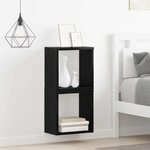 vidaXL Étagères murales avec étagère 2 Pièces Chêne noir 26 x 15 x 26 cm