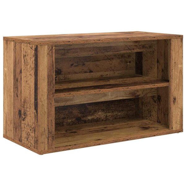vidaXL Rack à chaussures Bois ancien 75 x 35 x 45 cm Bois d'ingénierie