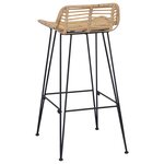 vidaXL Chaise de bar 44 x 46 x 91 cm Fer à tige de 10mm de diamètre