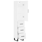 vidaXL Buffet haut Blanc 34 5x34x180 cm Bois d'ingénierie
