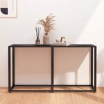 vidaXL Table console Marbre noir 140x35x75 5 cm Verre trempé