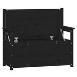 Banc banquette 112 5 x 51 5 x 96 5 cm bois de pin massif noir 02_0010646
