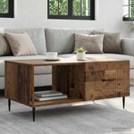 vidaXL Table basse Bois ancien 90 x 50 x 40 cm Bois d'ingénierie