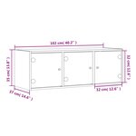 vidaXL Armoire murale avec portes en verre chêne fumé 102x37x35 cm