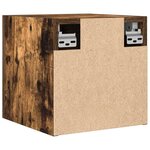 vidaXL Meuble TV mural Chêne fumé 30 5x30x30 cm