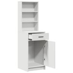 Highboard vidaXL Blanc 40x41x135 cm en bois d'ingénierie