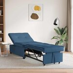vidaXL Canapé-Lit Bleu 194 x 67 x 37 cm tissu