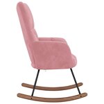 vidaXL Chaise à bascule Rose Velours