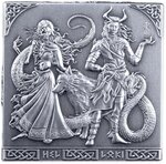 Pièce de monnaie en Argent 500 Francs g 1000 (1 Kg) Millésime 2026 NORSE GODS 3D (PRÉCOMMANDE)