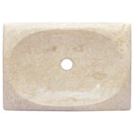vidaXL Lavabo Crème 50x35x10 cm Marbre
