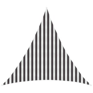 vidaXL Voile d'ombre 3 x 3 x 3 m HDPE Triangulaire Anthracite et blanc