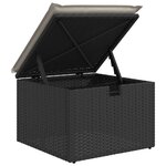vidaXL Salon de jardin 4 Pièces avec coussins noir résine tressée