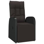 vidaXL Ensemble à manger de jardin 11 Pièces coussins noir résine tressée