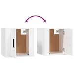vidaXL Ensemble de meubles TV 3 Pièces Blanc Bois d'ingénierie