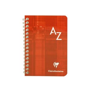 Clairefontaine :  Répertoire à spirales 9.5 x 14 cm - Petits carreaux - Orange