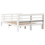 vidaXL Cadre de lit avec tête de lit sans matelas blanc 120x200 cm