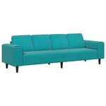 vidaXL Ensemble de Canapés Turquoise Velours