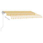 vidaXL Auvent automatique sur pied 300x250 cm Jaune/Blanc