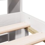 vidaXL Lit bibliothèque sans matelas blanc 140x190 cm bois pin massif