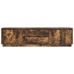 vidaXL Meuble TV avec lumières LED chêne fumé 193 5x41x50 cm