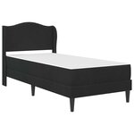 vidaXL Cadre de lit avec tête de lit Noir 100 x 200 cm Velours