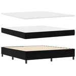 vidaXL Lit à ressort LED avec matelas Noir 180 x 200 cm tissu