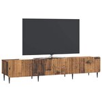 vidaXL Meuble TV Bois ancien 147 x 34 5 x 32 cm Bois d'ingénierie