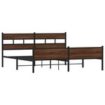 vidaXL Cadre de lit en métal sans matelas chêne marron 183x213 cm