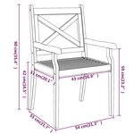 vidaXL Chaises à manger d'extérieur lot de 8 Bois d'acacia massif