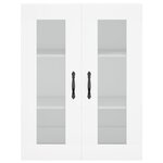 vidaXL Buffet haut Blanc 69 5x34x180 cm Bois d'ingénierie