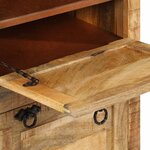 vidaXL Armoire à chaussures 4 niveaux avec tiroir Bois manguier brut
