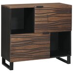 vidaXL Buffet 80x33.5x75 cm Bois massif Mangue