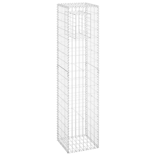 vidaXL Poteau à panier de gabion 40x40x180 cm Fer